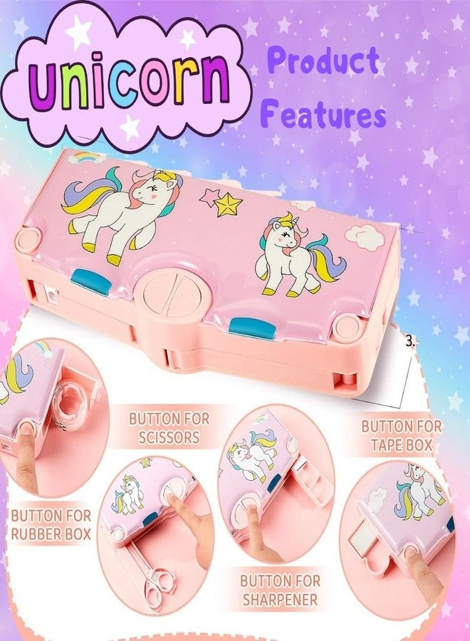 PLUSPOINT Cute Multifunctional Pencil Box for Kids,Theme Pencil Case, Magnetic Pencil Box,Pop up Pencil Box with Buttons, Cartoon Theme Return Gifts for Kids,Boys & Girls - Image 3